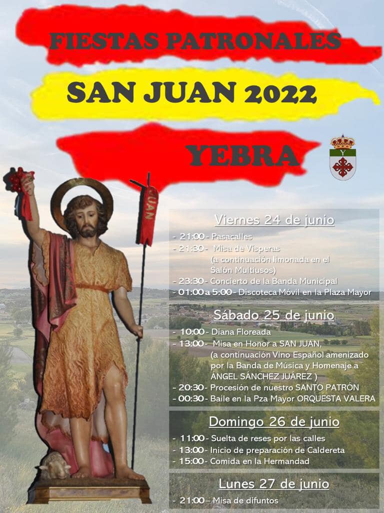 Fiestas patronales en honor a San Juan Bautista 2022 Yebra